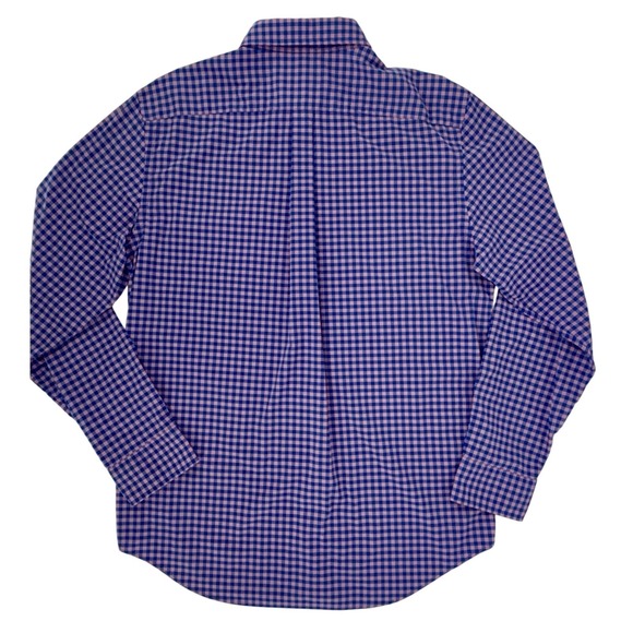 Vineyard Vines Men's Performance Classic Fit Tucker Shirt Medium Pink/Blue Check - Picture 8 of 12